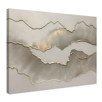 Leinwandbild Abstrakte Landschaft mit Metallicfarben - Alma 