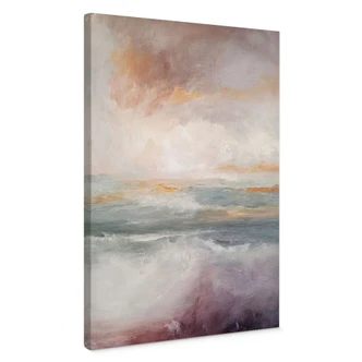 Leinwandbild Abstrakte Wellen im Licht der Dämmerung - Alpenglow Workshop 