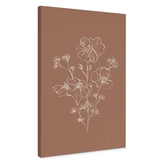 Leinwandbild Wildrosenstrauß Mocha-Mousse - Anis Illustration 