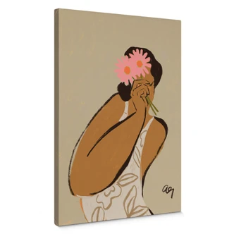 Canvas Arty Guava - Flowers in her Hair 