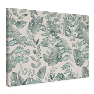 Canvastavla djungelblad akvarell gräddfärg - Bloomery Decor 
