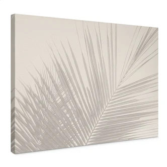 Canvasbillede med palmeblade i hørlook - Bloomery Decor Canvasbillede med palmeblade i hørlook - Bloomery Decor
