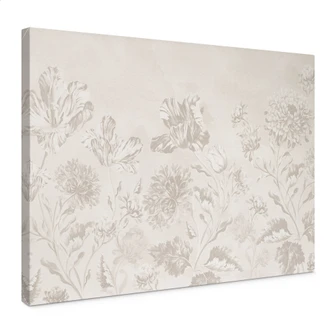 Leinwandbild Wildblumen in Kreide-Optik Greige - Bloomery Decor Leinwandbild Wildblumen in Kreide-Optik Greige - Bloomery Decor