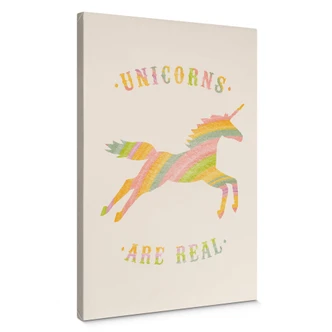 Canvastavla Bodart - Enhörningar är verkliga 