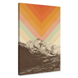 Retro bergslandskap canvas tavla - Bodart 