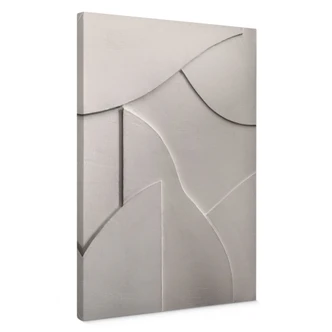 Cuadro Lienzo Estructuras abstractas en beige suave - Böhmer 