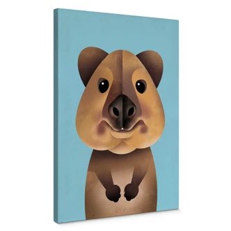 Leinwandbild Quokka - Tiermotiv für Kinder - Braun 