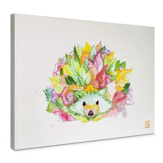 Lienzo Buttafly - Erizo de colores 