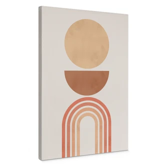 Canvas  Abstrakt balance - Retro buer og cirkler - Costa 