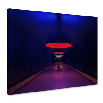 Leinwandbild Dauer - U-Bahnstadion "Westfriedhof" in München 