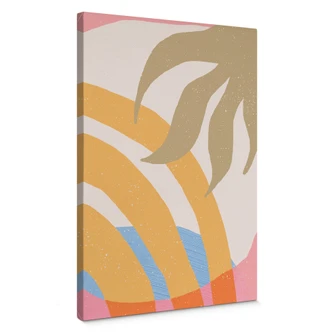 Leinwandbild Abstrakte Kunst - Demir - Sonne und Botanik 