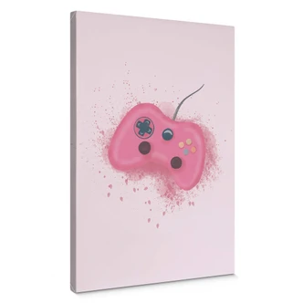 Cuadro lienzo mando de juegos en rosa - Eleonora 