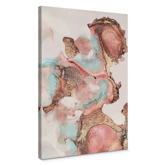 Leinwandbild Fredriksson - Goldene Tinte mit Nuancen in Rosé 
