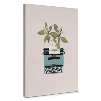 Leinwandbild Frida Floral Studio - Botanische Schreibmaschine 