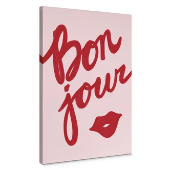 Lienzo Bonjour con boca que besa - Fritsch 