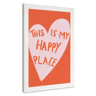 Lienzo Este es mi lugar feliz con corazón - Fritsch 