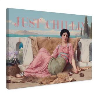 Leinwandbild Just Chillin - Inspiriert von John William Godward 