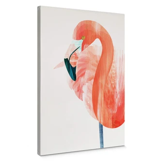 Leinwandbild Goed Blauw - Pink Flamingo 
