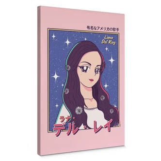 Leinwandbild Anime-Girl "Lana del Rey" - Gomes 
