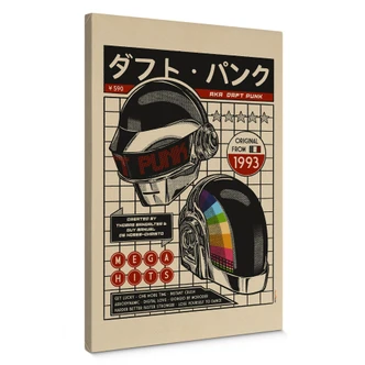 Leinwandbild Pop-Art Kunstdruck inspiriert von Daft Punk - Gomes 
