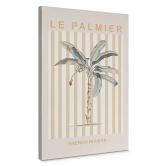 Leinwandbild Palme an der Französischen Riviera - Grace Digital Art 