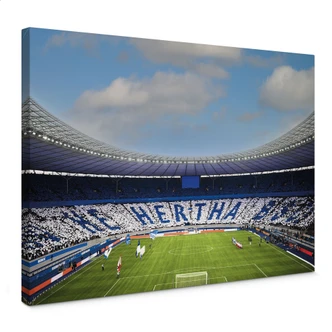 Leinwandbild Hertha BSC - Hertha Choreo in der Ostkurve 