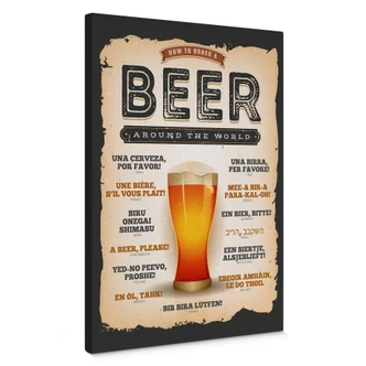 Leinwandbild How to order a beer around the world 