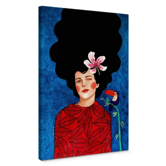 Canvas Woman with a twinkle in her eye - Hülya 