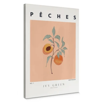 Canvas Saftige ferskner - Ivy Green Illustration 