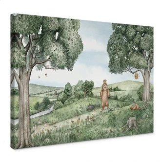 Leinwandbild Kikki Belle - Bären und Bienen 