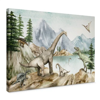 Obraz na płótnie Kikki Belle - Świat dinozaurów 