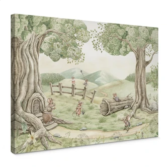 Canvastavla familj mus i skogen - Kikki Belle Canvastavla familj mus i skogen - Kikki Belle