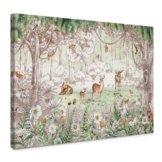 Leinwandbild Kikki Belle - Waldfreunde Frühling 