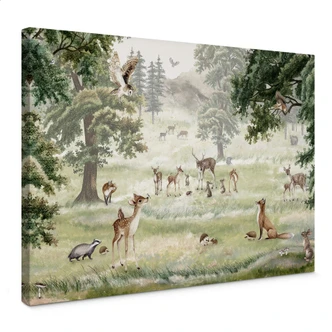 Lienzo Kikki Belle - Diversión en el bosque 