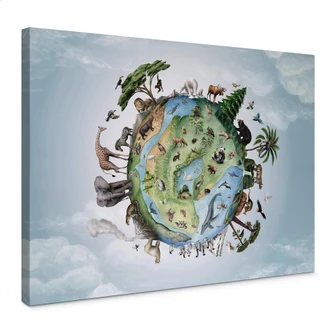 Canvas Kikkie Belle - Animals around the World 