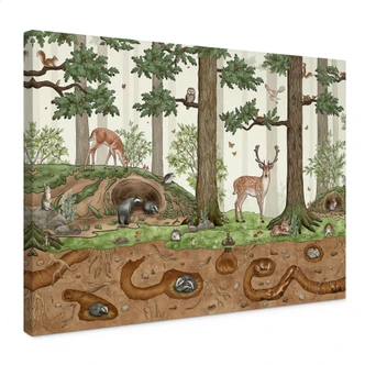 Obraz na płótnie ukryty obiekt zwierzęta leśne - Kikki Belle 