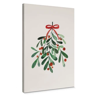 Leinwandbild Weihnachtlicher Mistelzweig - Kristina 