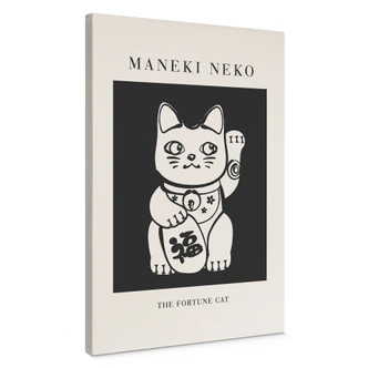 Leinwandbild Maneki Neko - Die Glückskatze - KsanaKalpa 