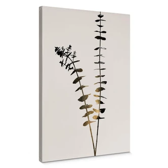 Obraz na płótnie Kubistika - Czarny i złoty eukaliptus 