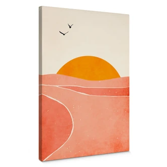 Canvas Print Sunrise in the countryside - Kubistika Canvas Print Sunrise in the countryside - Kubistika