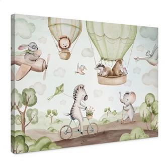 Obraz na płótnie Lot balonem przyjaciół zwierząt - Kvilis 