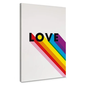 Leinwandbild LGBTQIA+ Love Regenbogen 