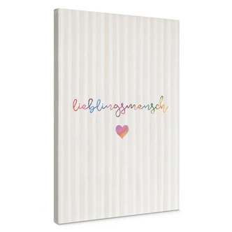 Leinwandbild Lieblingsmensch mit Herz 