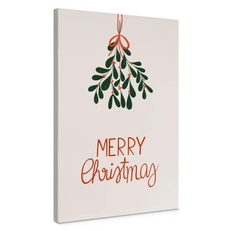 Canvastavla God jul med mistel - Lisboa 