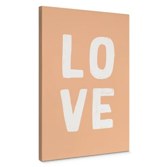 Canvas Print Decoration letters LOVE peach-colour Canvas Print Decoration letters LOVE peach-colour