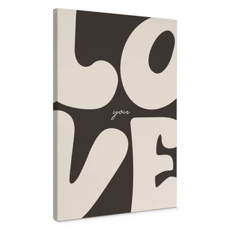 Leinwandbild Love you Retro Letters 