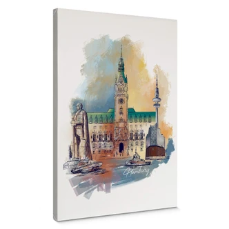 Leinwandbild Hamburg - Love your City 