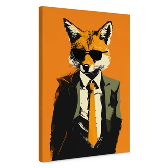 Leinwandbild Cooler Fuchs im Anzug - Magnusson Leinwandbild Cooler Fuchs im Anzug - Magnusson