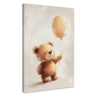 Canvasbillede Lille bamse med ballon - Magnusson 