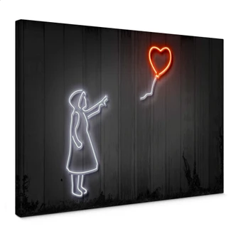 Canvas Mielu - Girl with a Balloon Canvas Mielu - Girl with a Balloon